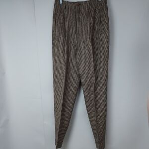 Corbin Women's Checkered Pants, Black and Tan, NWT Size 12